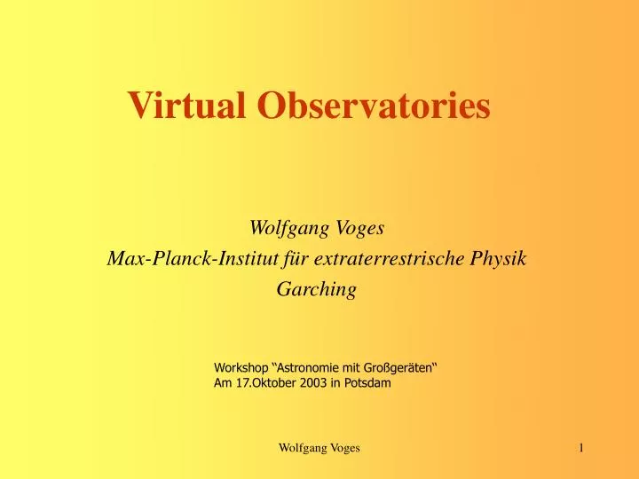 virtual observatories