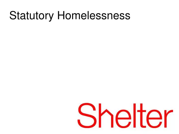 statutory homelessness