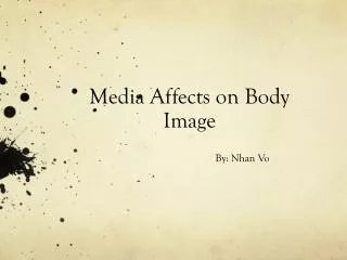 Media Affects on Body Image