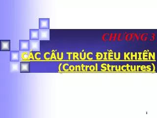 c c c u tr c i u khi n control structures