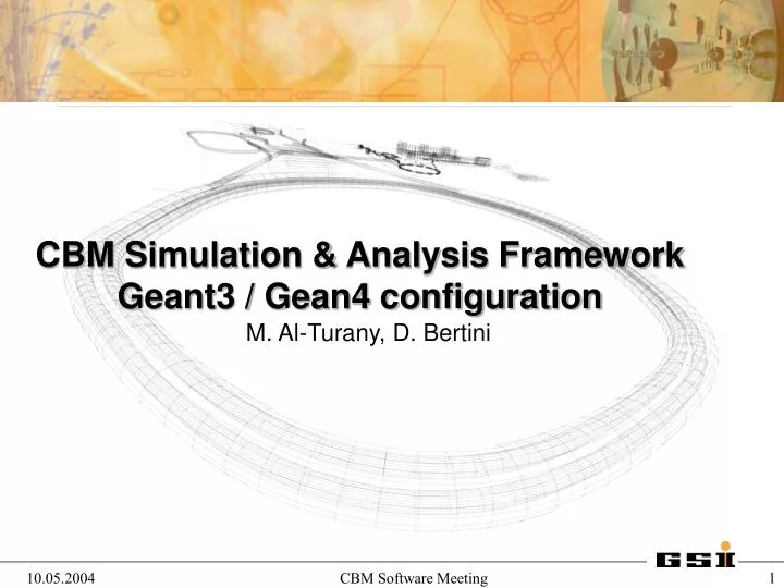 cbm simulation analysis framework geant3 gean4 configuration