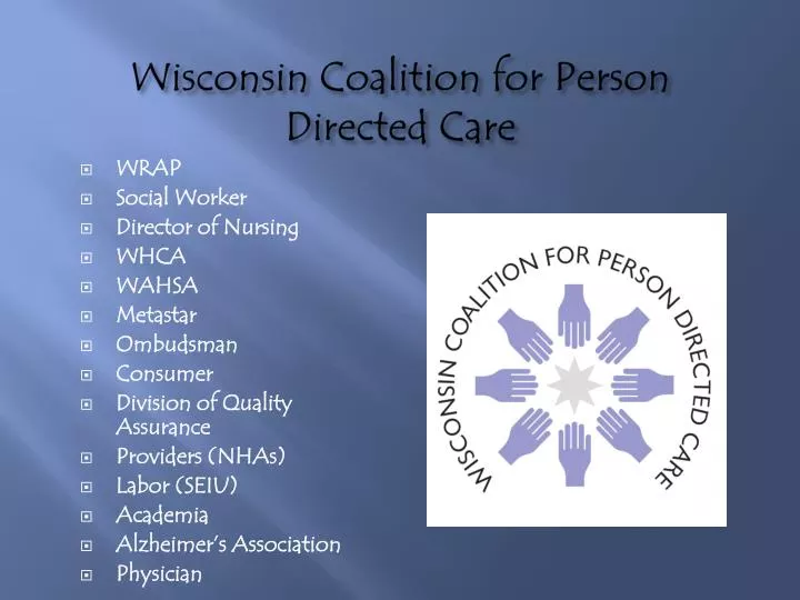 wisconsin coalition for person directed care