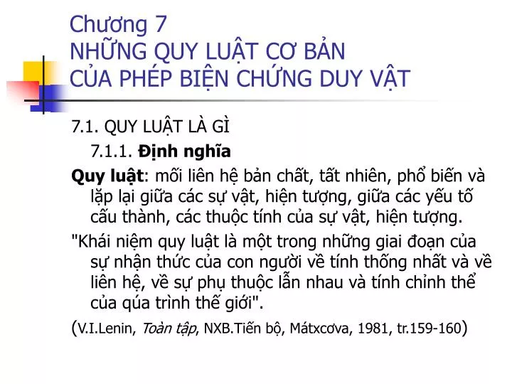 ch ng 7 nh ng quy lu t c b n c a ph p bi n ch ng duy v t