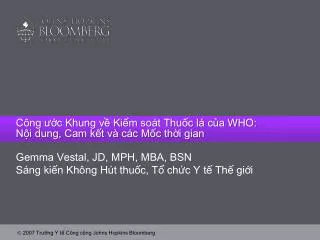 c ng c khung v ki m so t thu c l cu a who n i dung cam k t va ca c m c th i gian