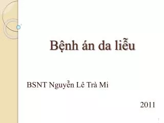 b nh n da li u