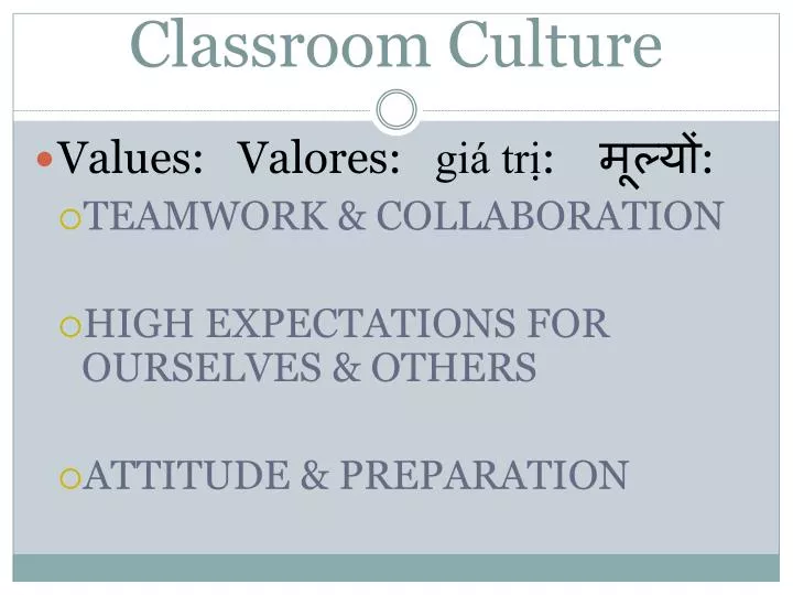 classroom culture