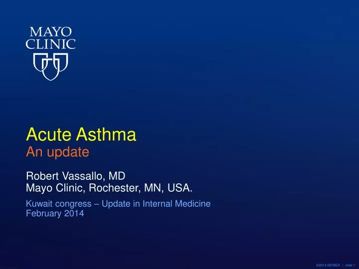 acute asthma an update