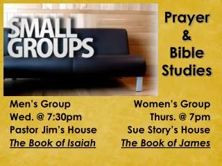 Prayer &amp; Bible Studies