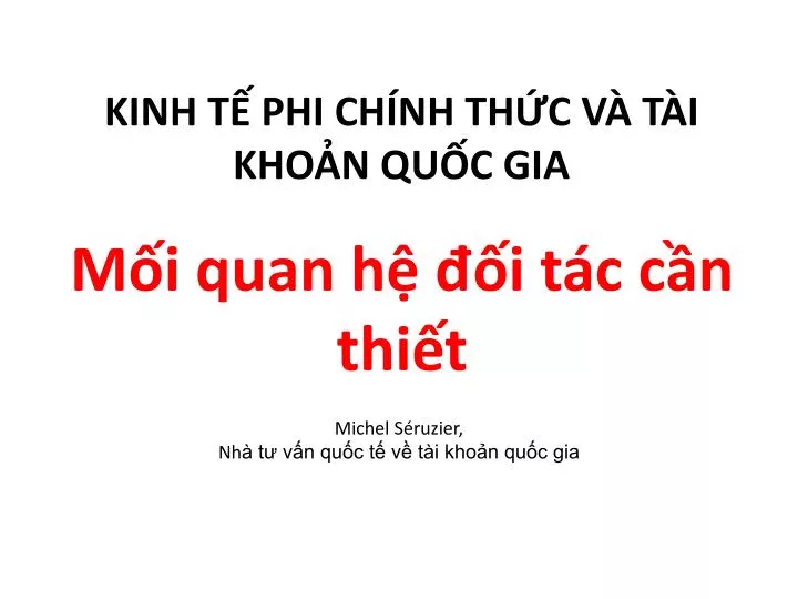 kinh t phi ch nh th c v t i kho n qu c gia