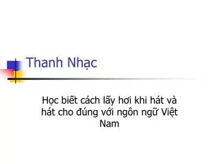 thanh nh c