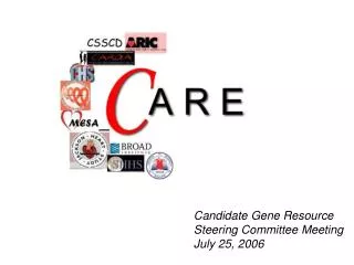 Candidate Gene Resource Steering Committee Meeting July 25, 2006