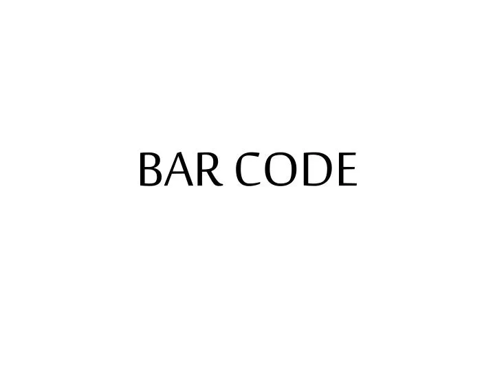 bar code