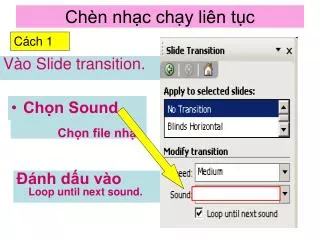 ch n nh c ch y li n t c