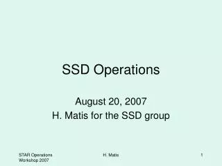 SSD Operations