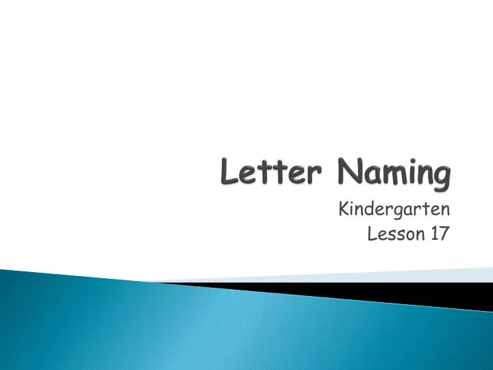 letter naming