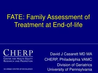 FATE: Family Assessment of Treatment at End-of-life