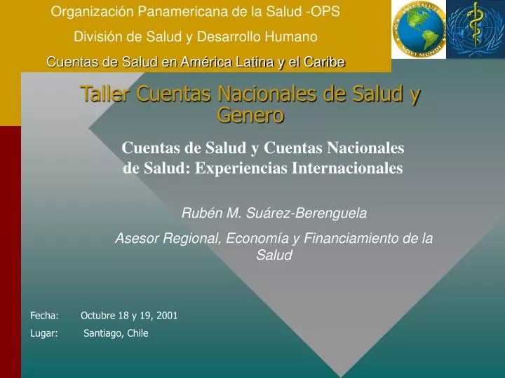 taller cuentas nacionales de salud y genero