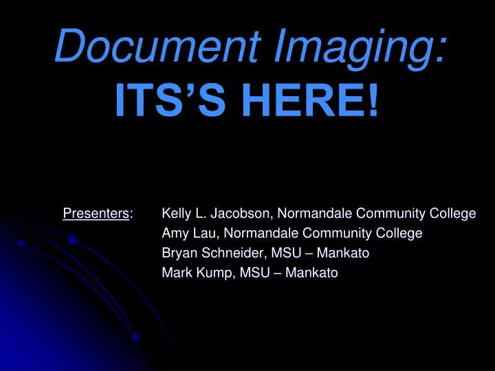 document imaging its s here