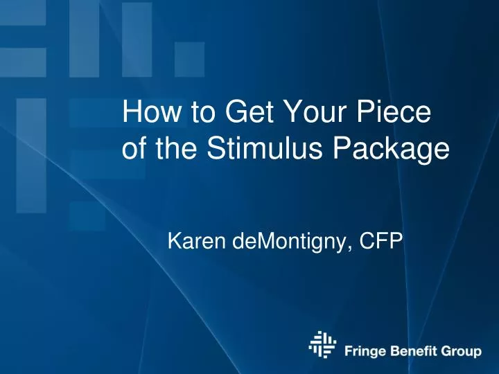 how to get your piece of the stimulus package