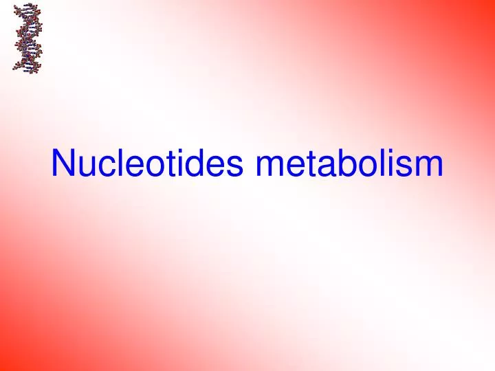 nucleotides metabolism