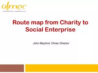 Route map from Charity to Social Enterprise