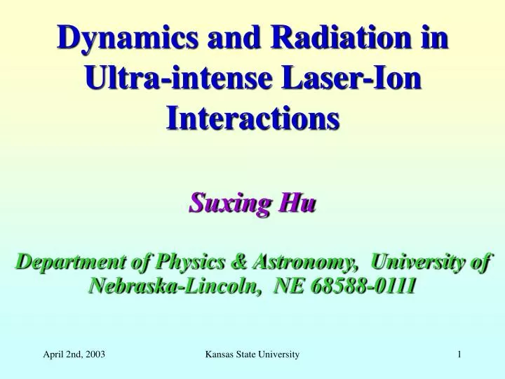 dynamics and radiation in ultra intense laser ion interactions
