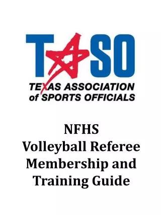 NFHS Volleyball Referee Membership and Training Guide
