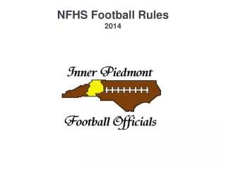 NFHS Football Rules 2014
