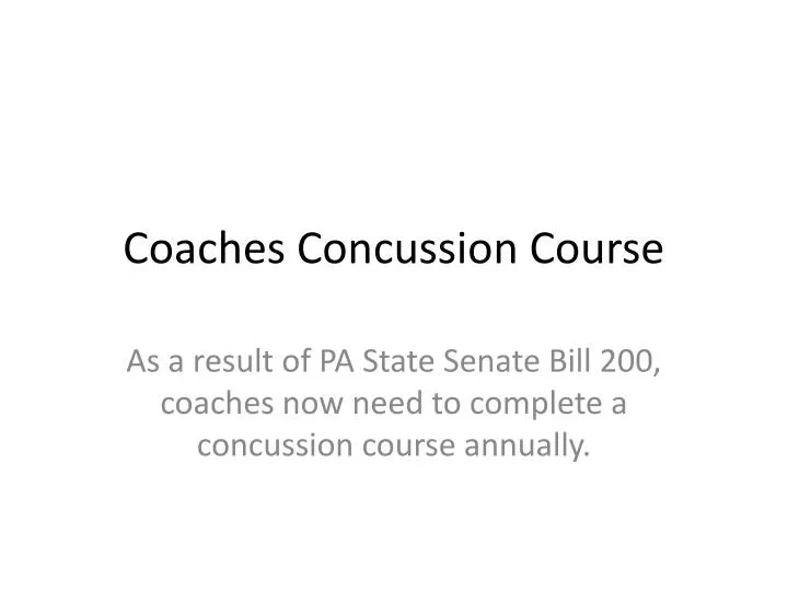 coaches concussion course