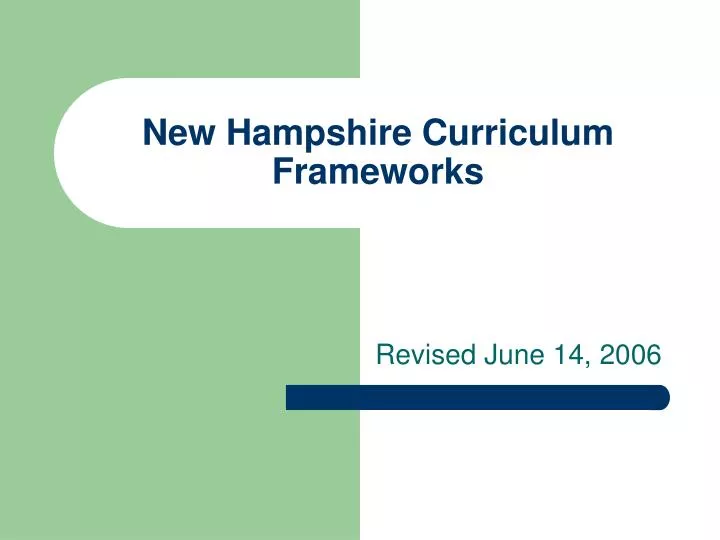 new hampshire curriculum frameworks