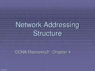 Network Addressing Structure