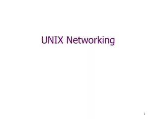UNIX Networking