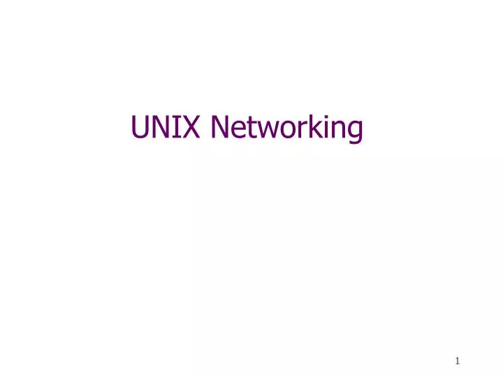 unix networking