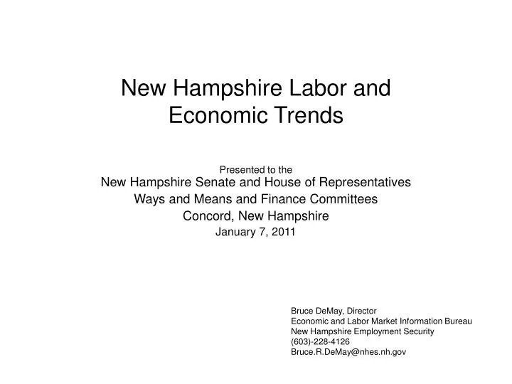 new hampshire labor and economic trends