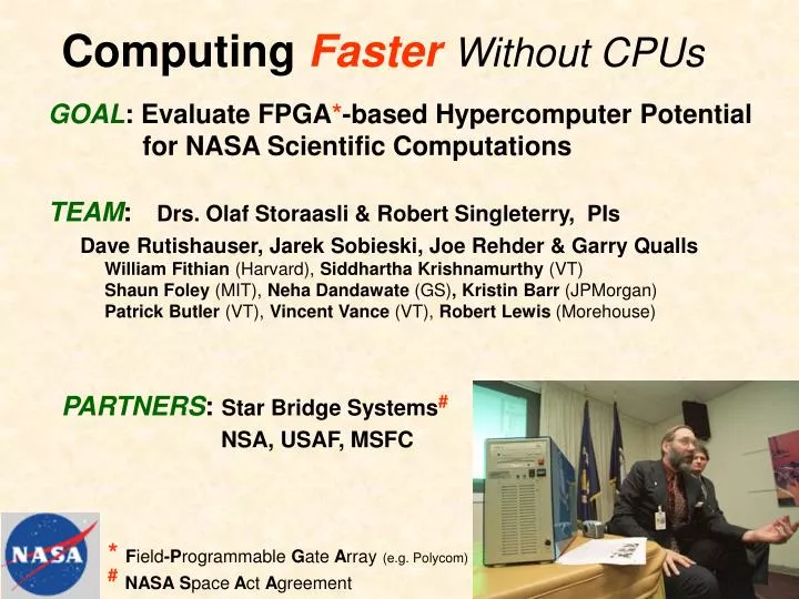 computing faster without cpus