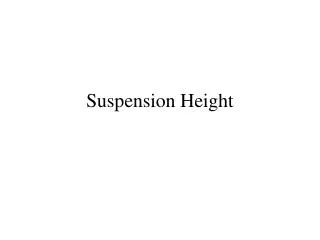Suspension Height