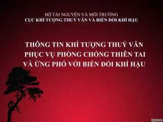 b t i nguy n v m i tr ng c c kh t ng thu v n v bi n i kh h u