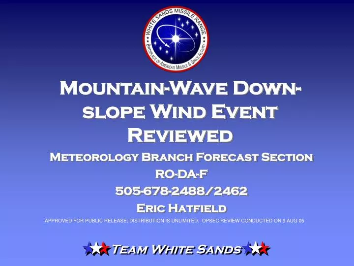 mountain wave down slope wind event reviewed