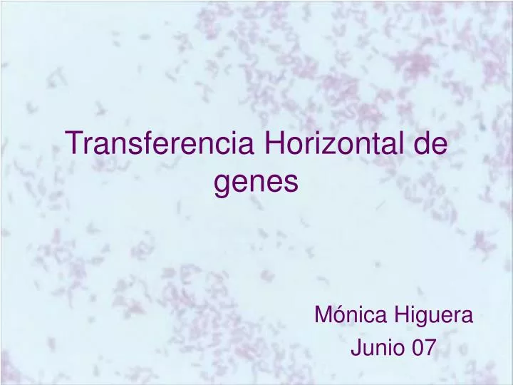 transferencia horizontal de genes