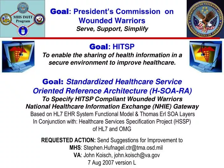 goal president s commission on wounded warriors serve support simplify