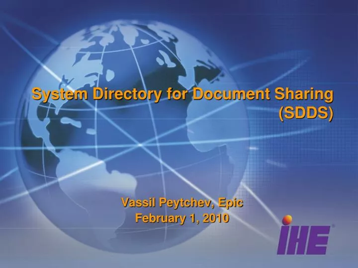 system directory for document sharing sdds