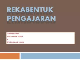 rekabentuk pengajaran