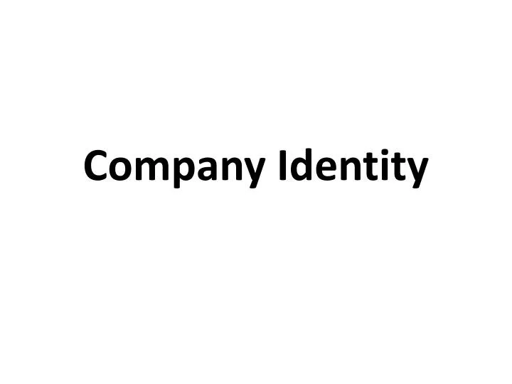 company identity