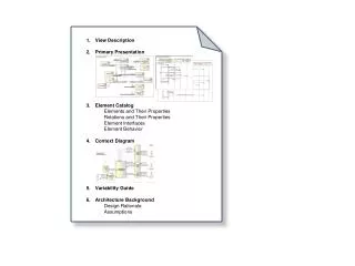 View Description Primary Presentation Element Catalog 	Elements and Their Properties