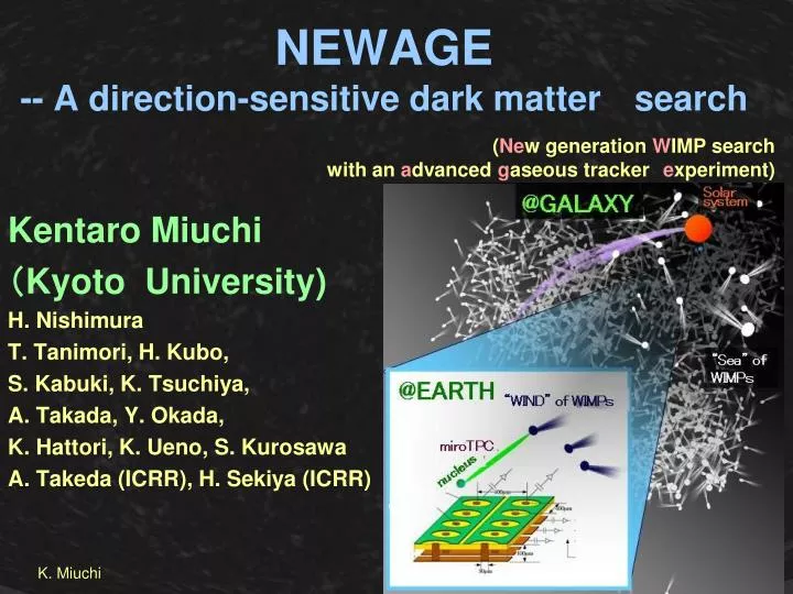 newage a direction sensitive dark matter search