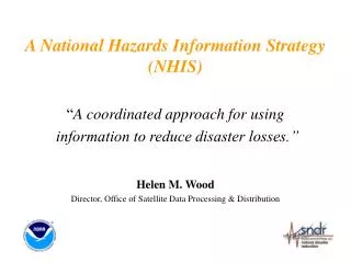 A National Hazards Information Strategy (NHIS)
