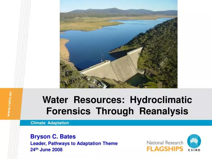 water resources hydroclimatic forensics through reanalysis