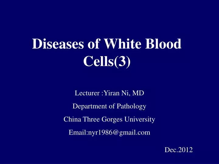 diseases of white blood cells 3