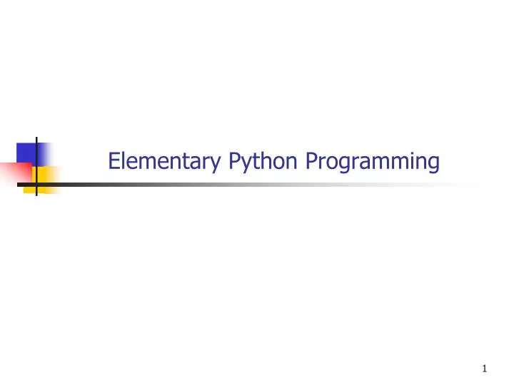 elementary python programming