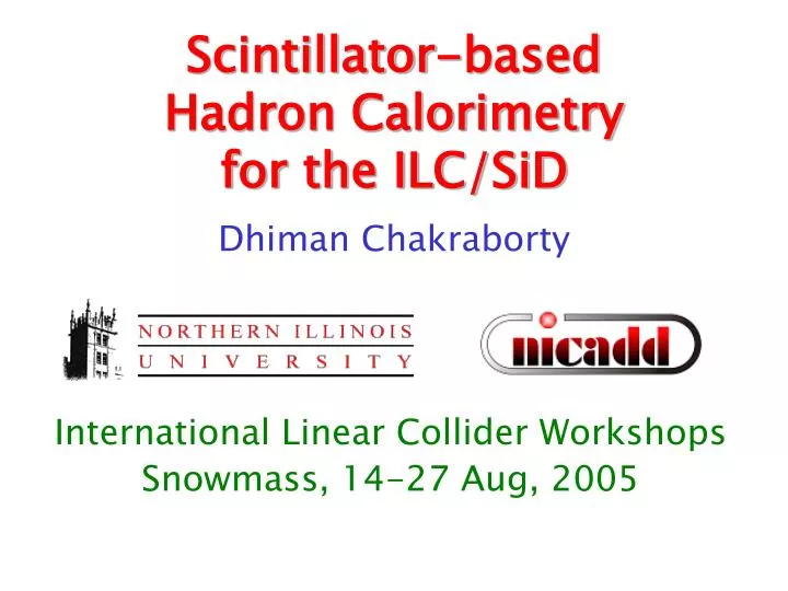 scintillator based hadron calorimetry for the ilc sid